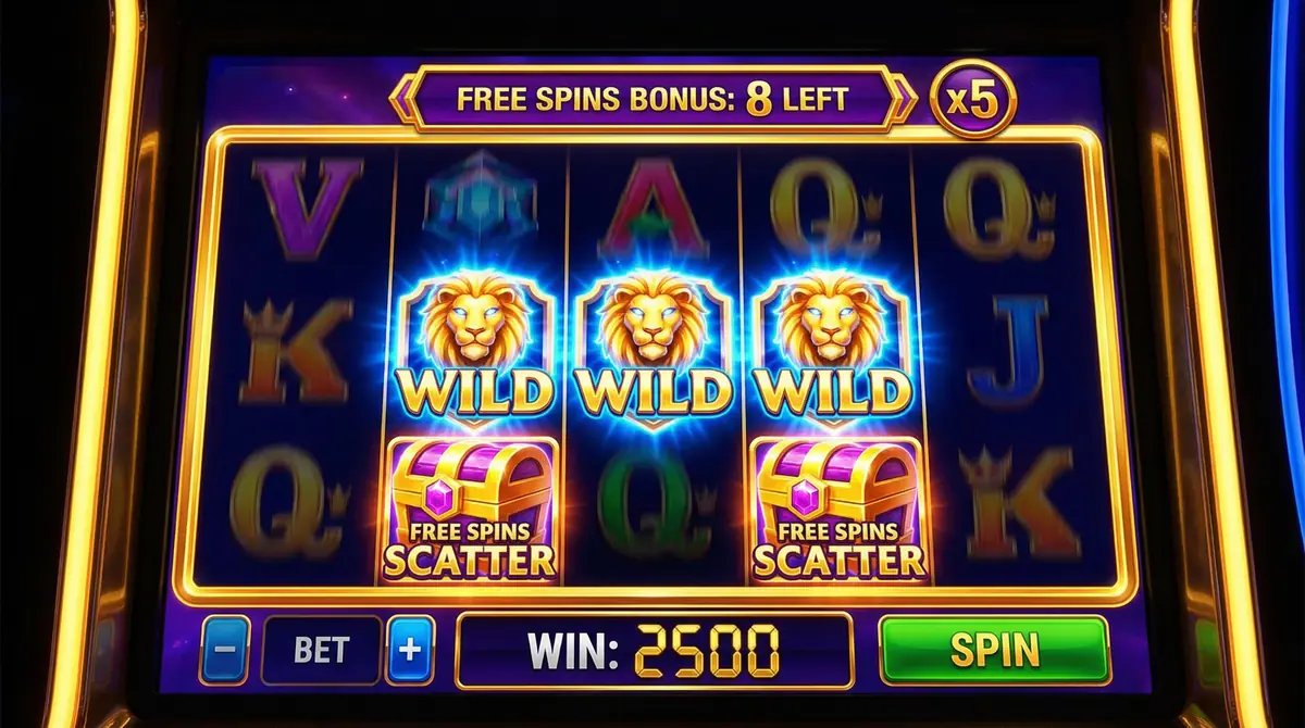Funciones especiales en tragamonedas - Wilds, Scatters, Free Spins